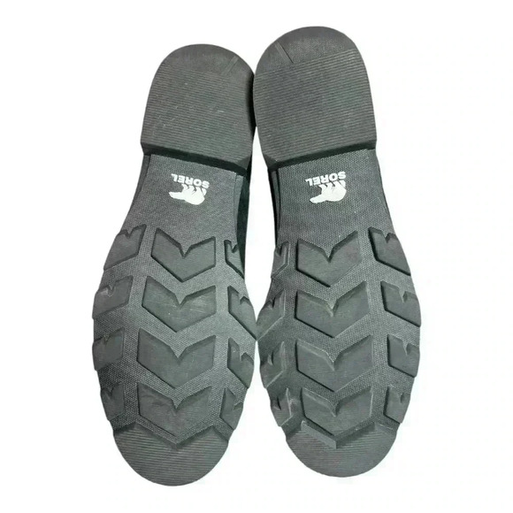 Sorel Women's Black Suede Iridescent Waterproof Booties Size 5 Preowned - Picture 6 of 11